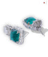 SILVER LOOK GREEN EARRINGS